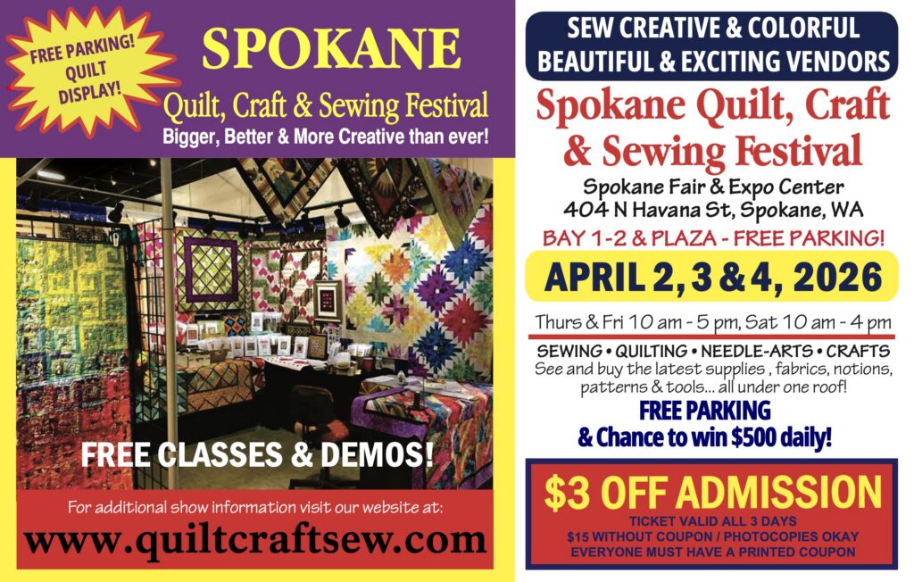 spokane quilt craft and sewing festival