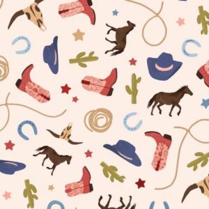 Howdy Partner Rustic Rodeo Cream